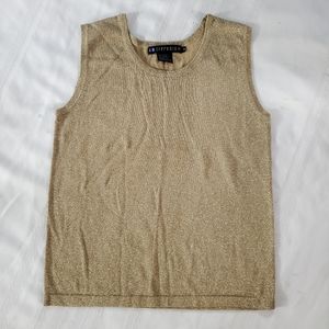 Gold Metalic Top By I.B. Diffusion Size Medium